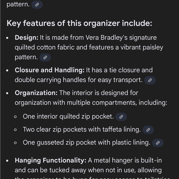 Vera Bradley Paisley Cosmetic Bag - Blue and Pink NWT - Picture 6 of 6